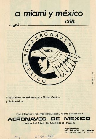 Aeronaves de Mexico, anuncis