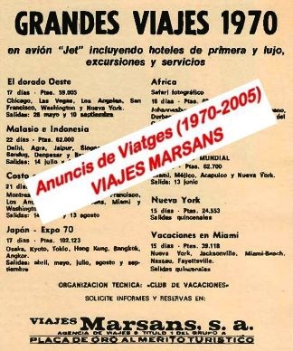 Viajes Marsans, anuncis
