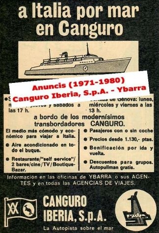 Canguro Iberia, S.p.A.-Ybarra, anuncis