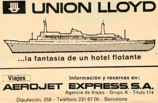 Union Lloyd y Viajes Aerojet Express - Cruceros - Anuncis