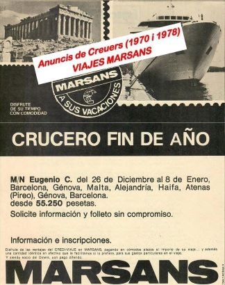 Viajes Marsans - Creuers, anuncis