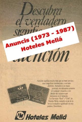Hoteles Meliá - Anuncis