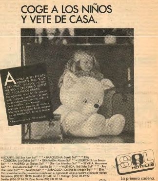 SOL HOTELES, La primera cadena - Anuncis