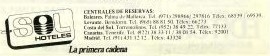 SOL HOTELES, La primera cadena - Anuncis