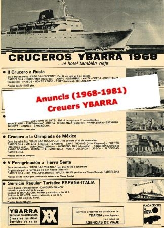 Cruceros YBARRA, anuncis agrupats