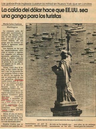 la caida del dólar hace que EE.UU. sea una ganga para los turístas
