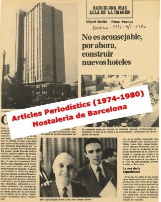 Hostaleria Barcelona, articles periodístics