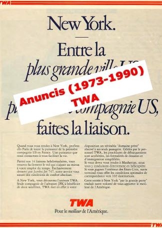TWA, anuncis