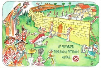 Col·lecció de 6 postals commemoratives del 5è Aniversari Tarragona  Patrimoni Mundial