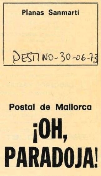 Postal de Mallorca - ¡OH, PARDOJA!