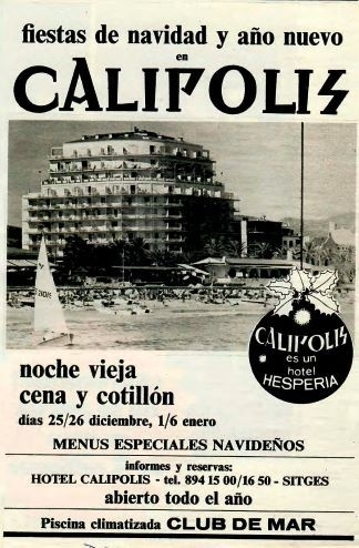 Hotel Calipolis es un Hotel Hesperia, fiestas de navidad y año nuevo - Sitges