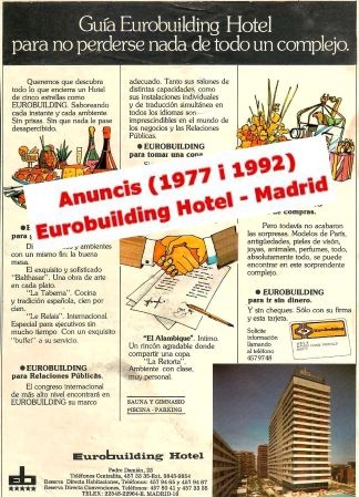 Hotel Eurobuilding de Madrid - Anuncis