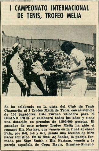 I Trofeo Meliá de Tenis, articles periodistics.