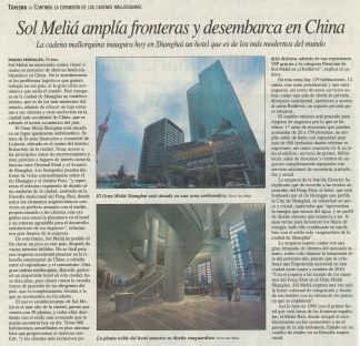 Sol Meliá amplía fronteras y desembarca en China
