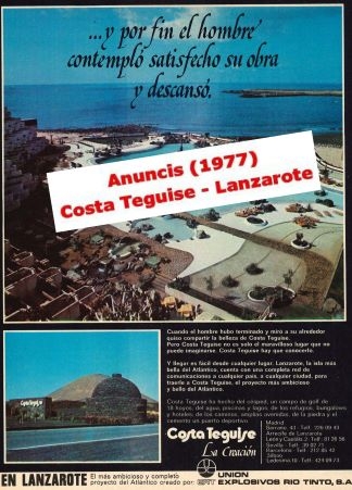 Costa Teguise, La Cración
