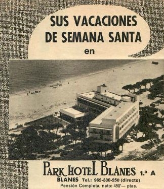 Park Hotel Blanes, Semana Santa 1969