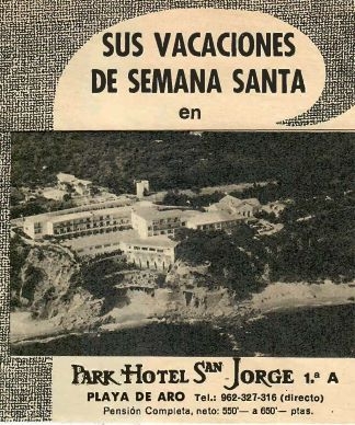 Park Hotel San Jorge de Playa de Aro, vacaciones semana santa 1969