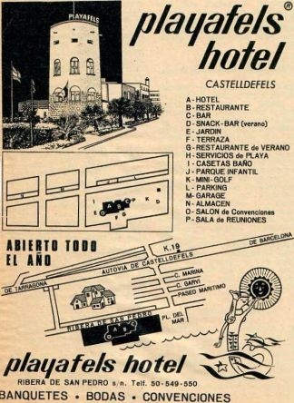 Playafels Hotel de Castelldefels, anuncis