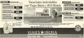 Viajes Iberia, anuncis agrupats