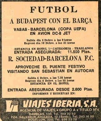 Viajes Iberia - Futbol, a Budapest con el Barça