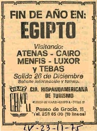 Fin de Año en: EGIPTO - CHAT Cia. Hispanoamericana de Turismo