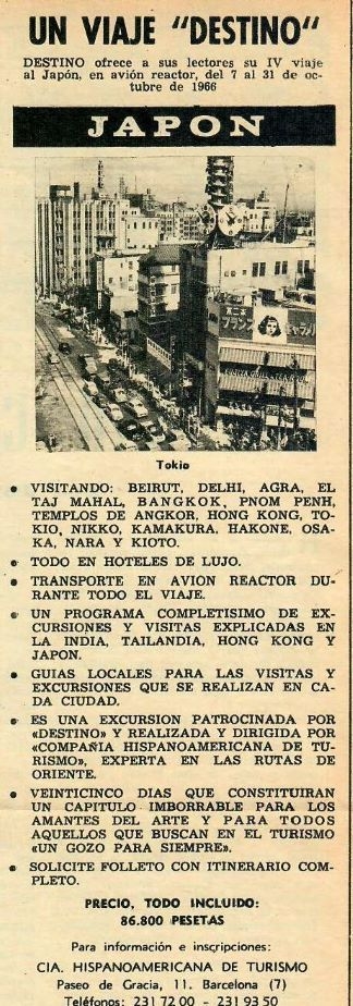 Un viaje 'DESTINO' a JAPON, amb CHAT Cia. Hispanoamericana de Turismo