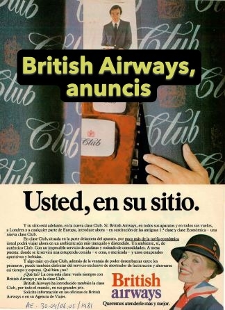 British airways, anuncis agrupats