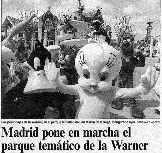 Warner Bros. Park Madrid, articles periodistics