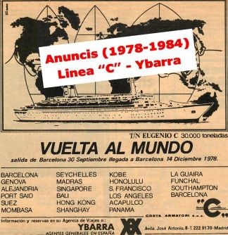 CVruceros Linea 'C' Costa Armatori S.p.A. - Ybarra, Anuncis
