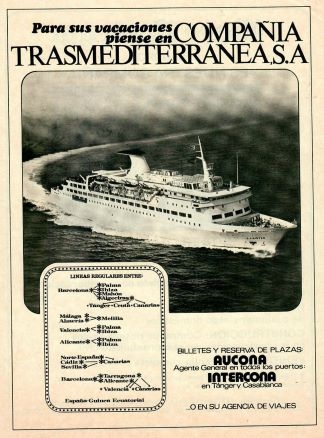 Para sus vacaciones piense en COMPAÑIA TRASMEDITERRANEA  S.A.