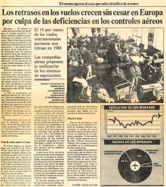 Los retrasos en los vuelos crecen sin cesar en Europa por culpa de las deficiencias en los controladores aéreos