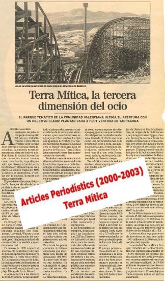 Terra Mítica, articles periodistics