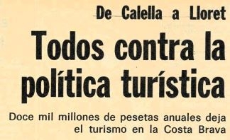 De Calella a Lloret - Todos contra la política turística