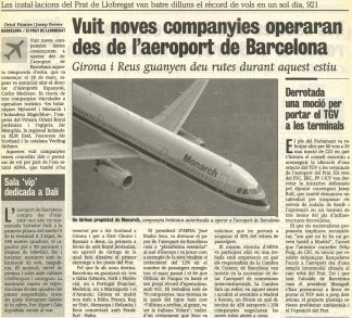 Vuit noves companyies operaran des de l'aeroport de Barcelona - Girona i Reus guanyen deu rutes durant aquest estiu
