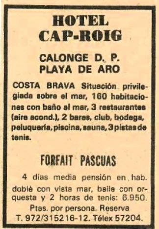 Hotel Cap-Roid de Calonge de Palafrugell