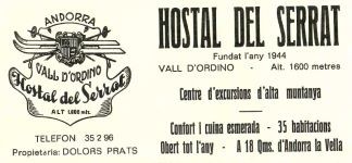 Hostal del Serrat, Vall d'Ordino