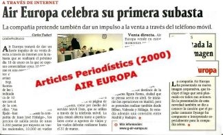 Air Europa, articles periodístics agrupats