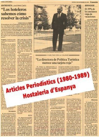 Hostaleria d'Espanya, articles periodistícs