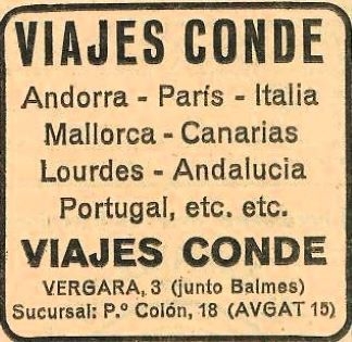 Viajes Conde, Anuncis