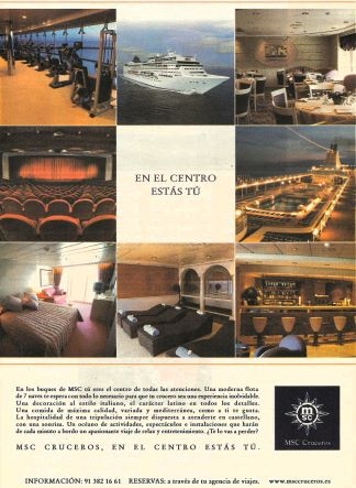 MSC Cruceros, anuncis