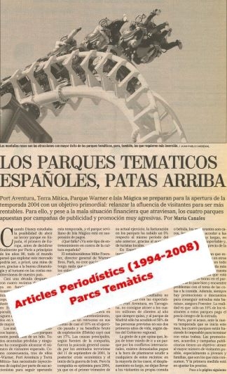 Parcs Temàtics, articles periodistics