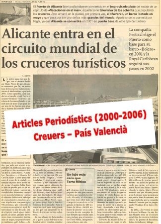 Creuers País Valencià, articles periodístics