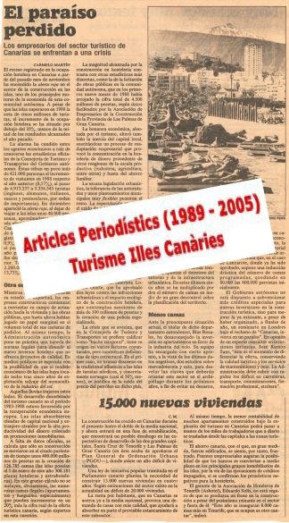 Turisme Canàries, articles periodístics