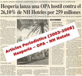 Hesperia lanza una OPA hostil contra 26,10% de NH Hoteles por 259 millones
