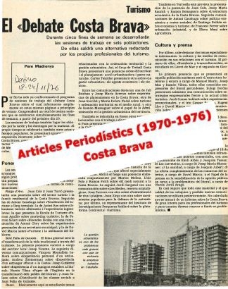 Costa Brava, articles periodístics