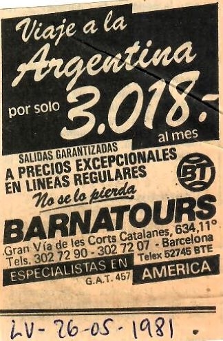 BARNATOURS - Viaje a la Argentina por solo 3.018 al mes