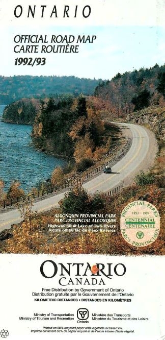 Ontario, official road map