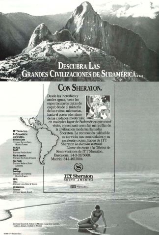 ITT Sheraton. Descubra las Grandes Civilizaciones de Sudamerica...   i Mèxic