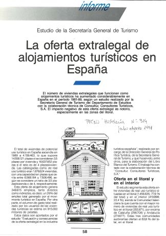 La oferta extralegal de alojamientos turísticos en España