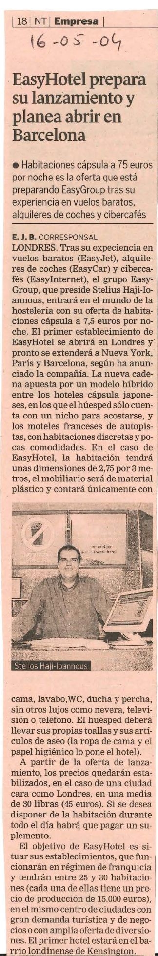 EasyHotel prepara su lanzamiento y planea abrir en Barcelona